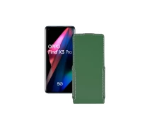 Купить - чехол для смартфона  Чехол-флип из экокожи для телефона OPPO Find X3 Pro Темно-зеленый