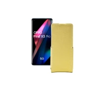Купить - чехол для смартфона  Чехол-флип из экокожи для телефона OPPO Find X3 Pro Золотой