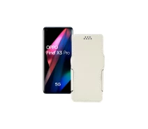 Купить - чехол для смартфона  Чехол-книга из экокожи для телефона OPPO Find X3 Pro Белый