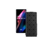 Купить - чехол для смартфона  Чехол-флип из экокожи для телефона OPPO Find X3 Pro Черный ромб
