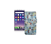 Купить - чехол для смартфона  Чехол-книга из экокожи для телефона OPPO A83 Круги-цветные