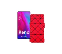 Купить - чехол для смартфона  Чехол-книга из экокожи для телефона OPPO Reno PCAM00 Красный ромб