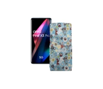 Купить - чехол для смартфона  Чехол-флип из экокожи для телефона OPPO Find X3 Pro Круги-цветные