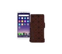 Купить - чехол для смартфона  Чехол-книга из экокожи для телефона OPPO A83 Коричневый ромб