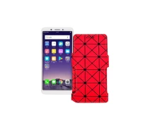 Купить - чехол для смартфона  Чехол-книга из экокожи для телефона OPPO A83 Красный ромб