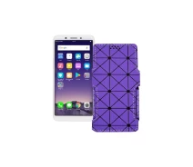 Купить - чехол для смартфона  Чехол-книга из экокожи для телефона OPPO A83 Фиолетовый ромб