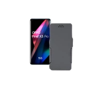 Купить - чехол для смартфона  Чехол-книга из экокожи для телефона OPPO Find X3 Pro Серый