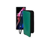 Купить - чехол для смартфона  Чехол-кошелек из экокожи для телефона OPPO Find X3 Pro Тм. Бирюзовый