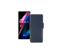 Купить - чехол для смартфона  Чехол-книга из экокожи для телефона OPPO Find X3 Pro Черный глянец