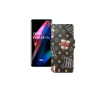 Купить - чехол для смартфона  Чехол-книга из экокожи для телефона OPPO Find X3 Pro Луи-Витон-коричневый