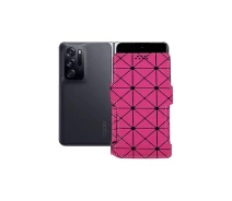 Купить - чехол для смартфона  Чехол-книга из экокожи для телефона OPPO Find N Розовый ромб