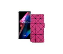 Купить - чехол для смартфона  Чехол-книга из экокожи для телефона OPPO Find X3 Pro Розовый ромб