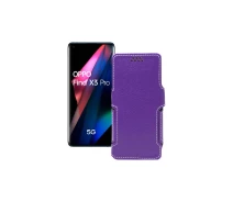 Купить - чехол для смартфона  Чехол-книга из экокожи для телефона OPPO Find X3 Pro Фиолетовый