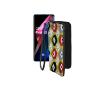 Купить - чехол для смартфона  Чехол-кошелек из экокожи для телефона OPPO Find X3 Pro Камни-цветные