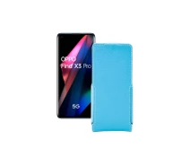 Купить - чехол для смартфона  Чехол-флип из экокожи для телефона OPPO Find X3 Pro Голубой