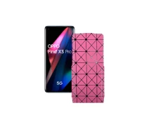 Купить - чехол для смартфона  Чехол-флип из экокожи для телефона OPPO Find X3 Pro Розовый ромб