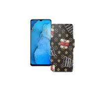 Купить - чехол для смартфона  Чехол-книга из экокожи для телефона OPPO Reno 3 Луи-Витон-коричневый