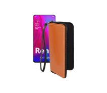Купить - чехол для смартфона  Чехол-кошелек из экокожи для телефона OPPO Reno PCAM00 Коричневый