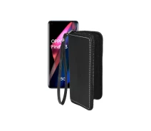 Купить - чехол для смартфона  Чехол-кошелек из экокожи для телефона OPPO Find X3 Pro Черный матовый