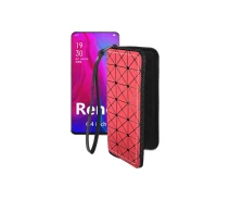 Купить - чехол для смартфона  Чехол-кошелек из экокожи для телефона OPPO Reno PCAM00 Красный ромб