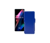 Купить - чехол для смартфона  Чехол-книга из экокожи для телефона OPPO Find X3 Pro Синий