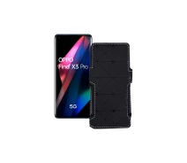 Купить - чехол для смартфона  Чехол-книга из экокожи для телефона OPPO Find X3 Pro Черный ромб