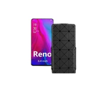 Купить - чехол для смартфона  Чехол-флип из экокожи для телефона OPPO Reno PCAM00 Черный ромб