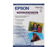 Купить - фотобумагу  Бумага ярко-белая Epson A3+ Premium Glossy Photo Paper ультрагладкая