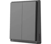 Купить - умный выключатель  Умный выключатель двухклавишный Aqara E1 Wireless Switch Grey (WXKG17LM) [107842]