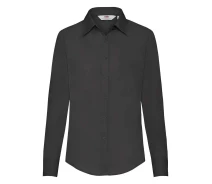 Купить - женскую рубашку  Рубашка Fruit of the loom Poplin shirt l/s lady-fit 3XL Черный (65-012-0)