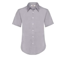 Купить - женскую рубашку  Рубашка Fruit of the loom Ladies oxford shirt short sleeve 3XL Светло-серый (65-000-0)