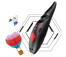 Купить - 3D-ручку  Ручка XPRO K9902 3D аккумуляторная с трафаретом (48) черная/розовая (MER-14599_335)