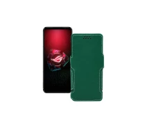 Купить - чехол для смартфона  Чехол-книга из экокожи для телефона Asus ROG Phone 5 Pro Темно-зеленый