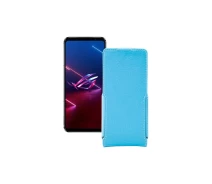 Купить - чехол для смартфона  Чехол-флип из экокожи для телефона Asus ROG Phone 5s Голубой
