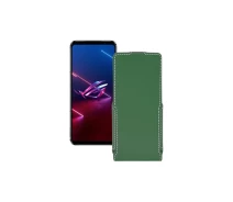 Купить - чехол для смартфона  Чехол-флип из экокожи для телефона Asus ROG Phone 5s Темно-зеленый