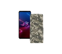 Купить - чехол для смартфона  Чехол-флип из экокожи для телефона Asus ROG Phone 5s Хаки-зеленый