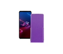 Купить - чехол для смартфона  Чехол-флип из экокожи для телефона Asus ROG Phone 5s Фиолетовый