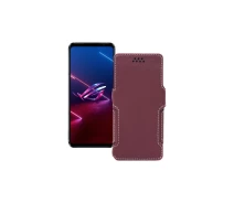 Купить - чехол для смартфона  Чехол-книга из экокожи для телефона Asus ROG Phone 5s Бордовый