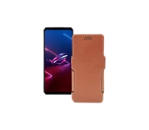 Купить - чехол для смартфона  Чехол-книга из экокожи для телефона Asus ROG Phone 5s Коричневый