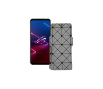 Купить - чехол для смартфона  Чехол-книга из экокожи для телефона Asus ROG Phone 5s Серый ромб