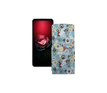 Купить - чехол для смартфона  Чехол-флип из экокожи для телефона Asus ROG Phone 5 Pro Круги-цветные