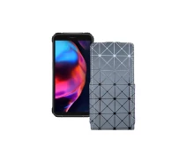 Купить - чехол для смартфона  Чехол-флип из экокожи для телефона Blackview BV5100 Серый ромб