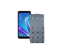 Купить - чехол для смартфона  Чехол-флип из экокожи для телефона Asus ZenFone life (L1) ZA550KL Серый ромб