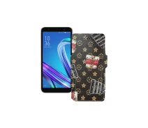 Купить - чехол для смартфона  Чехол-книга из экокожи для телефона Asus ZenFone life (L1) ZA550KL Луи-Витон-коричневый