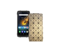 Купить - чехол для смартфона  Чехол-флип из экокожи для телефона Blackview BV6900 Золотой ромб.