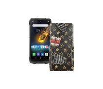 Купить - чехол для смартфона  Чехол-флип из экокожи для телефона Blackview BV6900 Луи-Витон-коричневый