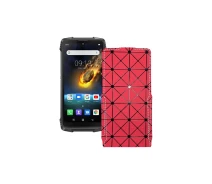 Купить - чехол для смартфона  Чехол-флип из экокожи для телефона Blackview BV6900 Красный ромб