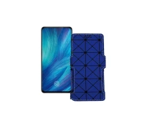 Купить - чехол для смартфона  Чехол-книга из экокожи для телефона Vivo X27 Синий ромб