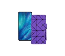 Купить - чехол для смартфона  Чехол-книга из экокожи для телефона Vivo X27 Фиолетовый ромб