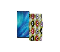 Купить - чехол для смартфона  Чехол-книга из экокожи для телефона Vivo X27 Камни-цветные